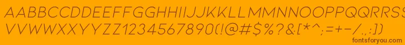 KionaItallic Font – Brown Fonts on Orange Background