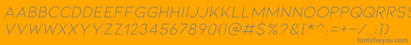 More about KionaItallic Font KionaItallic Font – Gray Fonts on Orange Background