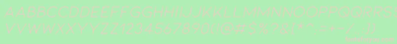 KionaItallic Font – Pink Fonts on Green Background