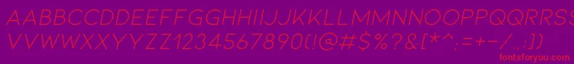 KionaItallic Font – Red Fonts on Purple Background