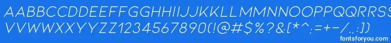 KionaItallic Font – White Fonts on Blue Background
