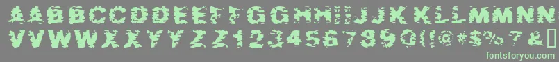 Aftes Font – Green Fonts on Gray Background