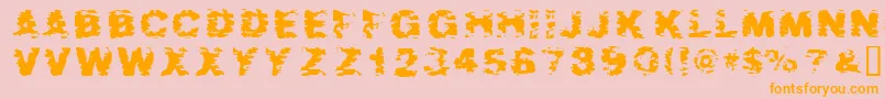 Aftes Font – Orange Fonts on Pink Background