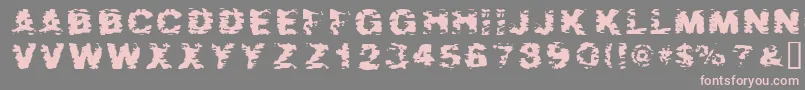 Aftes Font – Pink Fonts on Gray Background