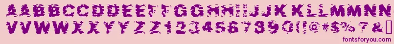 Aftes Font – Purple Fonts on Pink Background