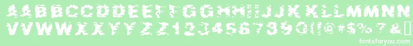 Aftes Font – White Fonts on Green Background