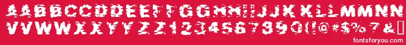 Aftes Font – White Fonts on Red Background