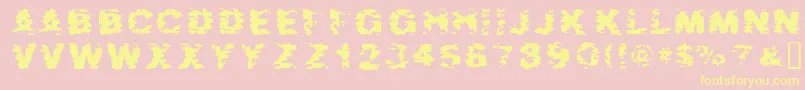 Aftes Font – Yellow Fonts on Pink Background