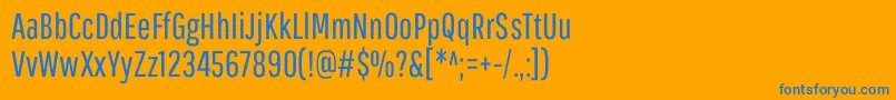 PathwaygothiconeRegular Font – Blue Fonts on Orange Background