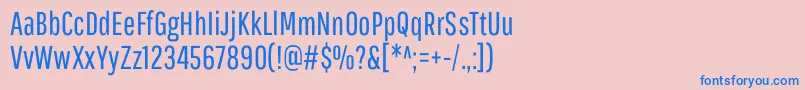 PathwaygothiconeRegular Font – Blue Fonts on Pink Background