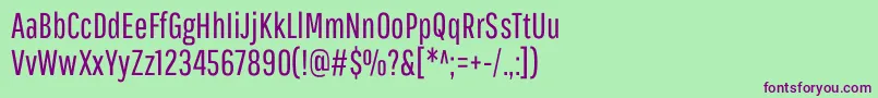 PathwaygothiconeRegular Font – Purple Fonts on Green Background