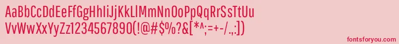 PathwaygothiconeRegular Font – Red Fonts on Pink Background