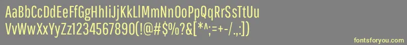 PathwaygothiconeRegular Font – Yellow Fonts on Gray Background