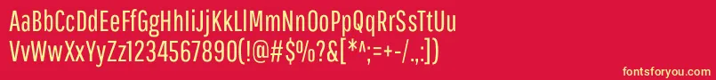 PathwaygothiconeRegular Font – Yellow Fonts on Red Background