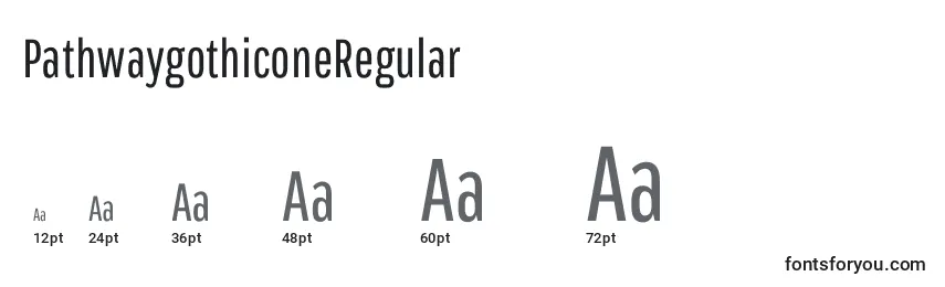 PathwaygothiconeRegular Font Sizes