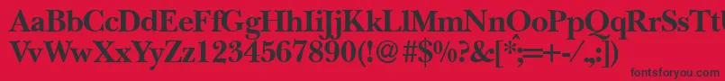 BaskervillenovatwoBold Font – Black Fonts on Red Background