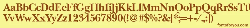 BaskervillenovatwoBold Font – Brown Fonts on Yellow Background