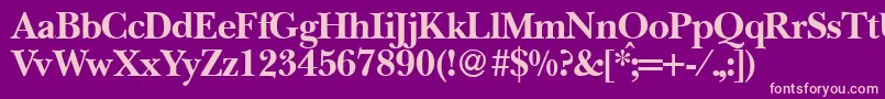 BaskervillenovatwoBold Font – Pink Fonts on Purple Background