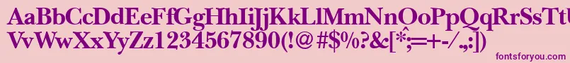 BaskervillenovatwoBold Font – Purple Fonts on Pink Background