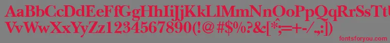 BaskervillenovatwoBold Font – Red Fonts on Gray Background