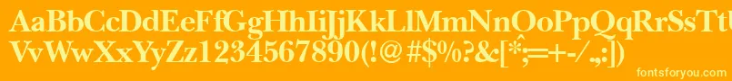 BaskervillenovatwoBold Font – Yellow Fonts on Orange Background