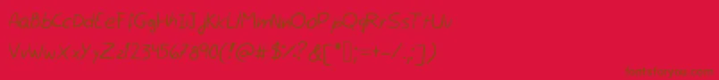 RocchySHandwriting Font – Brown Fonts on Red Background