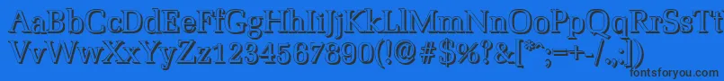 MarseilleshadowRegular Font – Black Fonts on Blue Background