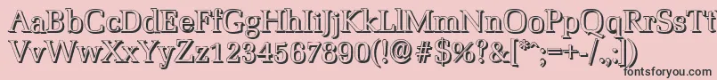 MarseilleshadowRegular Font – Black Fonts on Pink Background