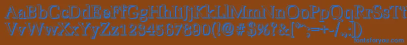 MarseilleshadowRegular Font – Blue Fonts on Brown Background