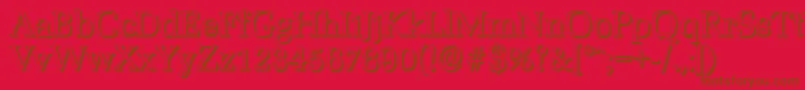 MarseilleshadowRegular-fontti – ruskeat fontit punaisella taustalla