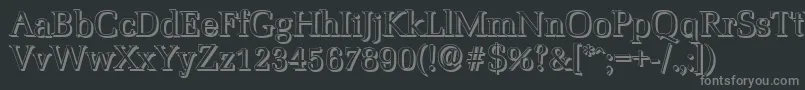 MarseilleshadowRegular Font – Gray Fonts on Black Background