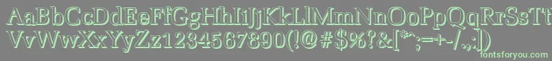 MarseilleshadowRegular Font – Green Fonts on Gray Background