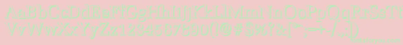 MarseilleshadowRegular Font – Green Fonts on Pink Background