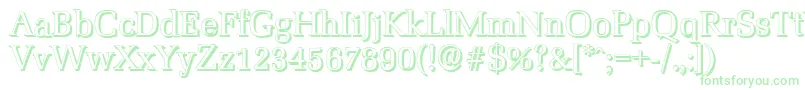 MarseilleshadowRegular Font – Green Fonts on White Background