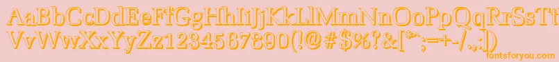 MarseilleshadowRegular Font – Orange Fonts on Pink Background