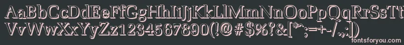 MarseilleshadowRegular Font – Pink Fonts on Black Background