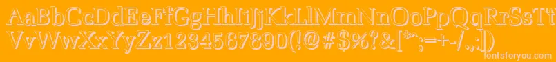 MarseilleshadowRegular Font – Pink Fonts on Orange Background