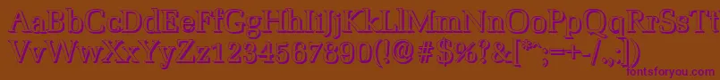 MarseilleshadowRegular Font – Purple Fonts on Brown Background