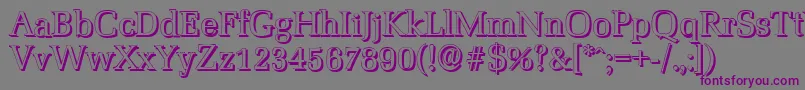 MarseilleshadowRegular Font – Purple Fonts on Gray Background