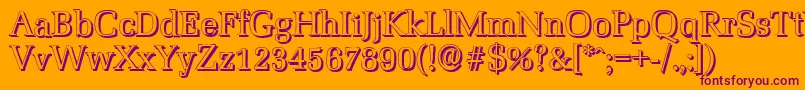 MarseilleshadowRegular Font – Purple Fonts on Orange Background