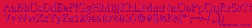 MarseilleshadowRegular Font – Purple Fonts on Red Background