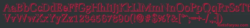 MarseilleshadowRegular Font – Red Fonts on Black Background