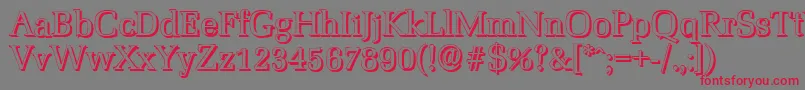 MarseilleshadowRegular Font – Red Fonts on Gray Background