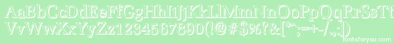 MarseilleshadowRegular Font – White Fonts on Green Background