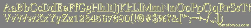 MarseilleshadowRegular Font – Yellow Fonts on Gray Background