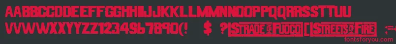 StradeDiFuoco Font – Red Fonts on Black Background