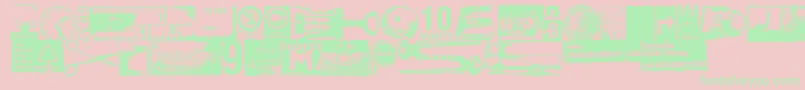 Tajunnantuollapuolen Font – Green Fonts on Pink Background