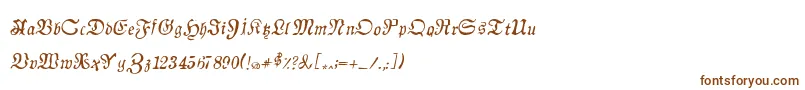 フォントAuldmagickItalic – 茶色のフォント