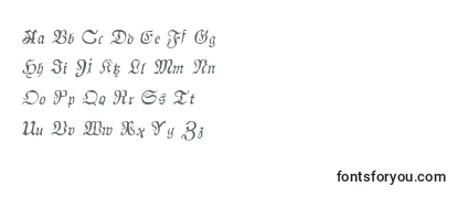 Überblick über die Schriftart AuldmagickItalic