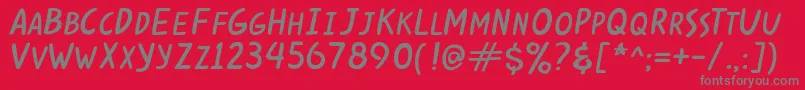 KabuhRivs Font – Gray Fonts on Red Background